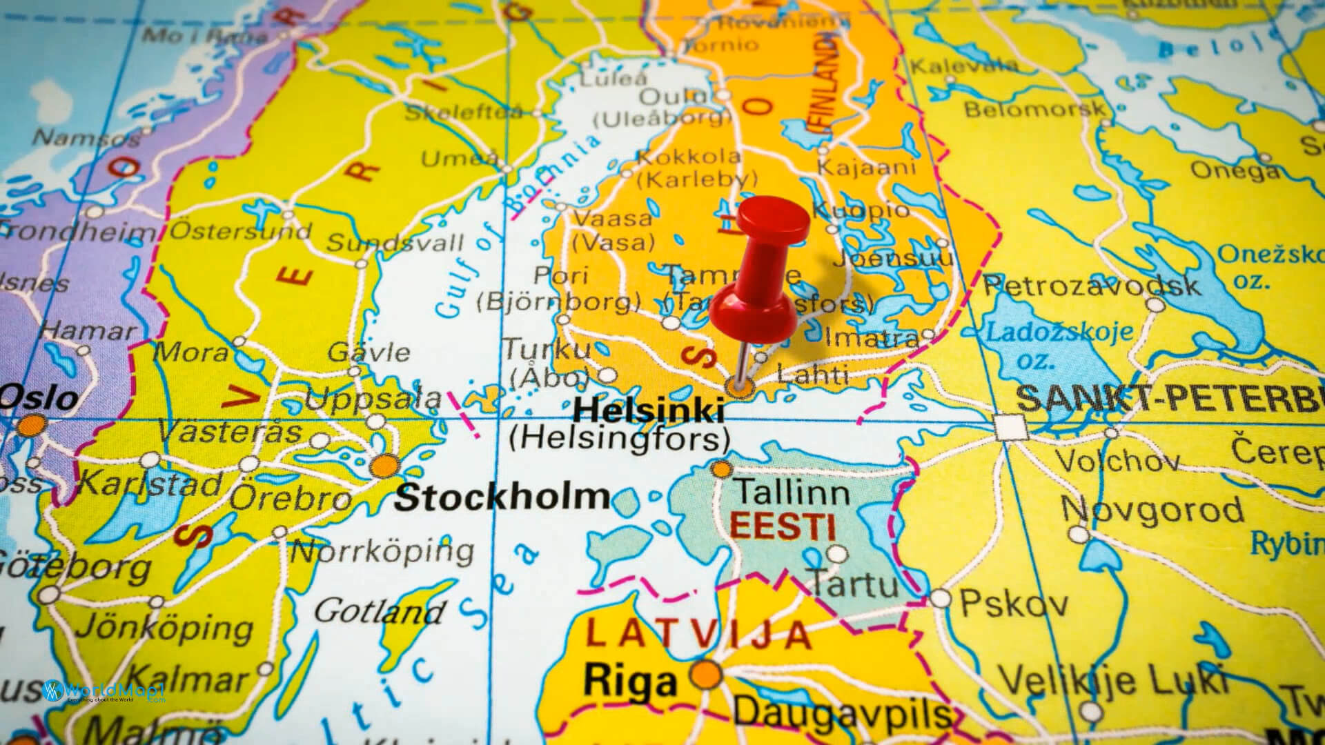 Hauptstadt von Finnland Helsinki Karte